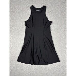 Outdoor Voices Athena Dress Black Mini Athletic Lightweight Racerback Size Large